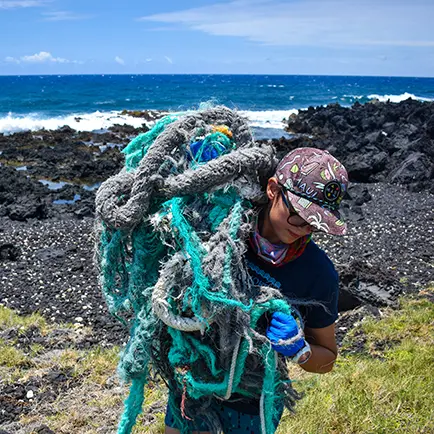 Removing marine debris from remote shorelines