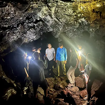 Exploring underground: inside a lava tube