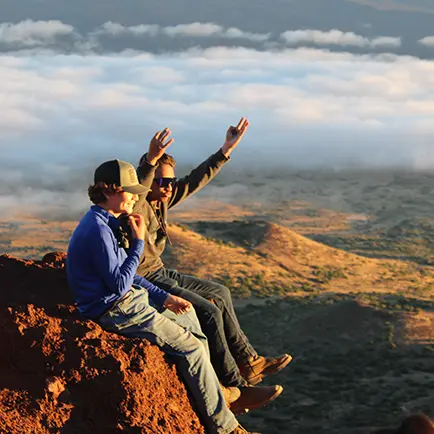 Watching the sun set atop Mauna Kea